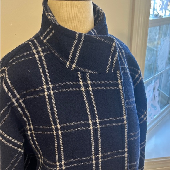 Blue Jcrew Plaid Coat - Picture 2 of 5